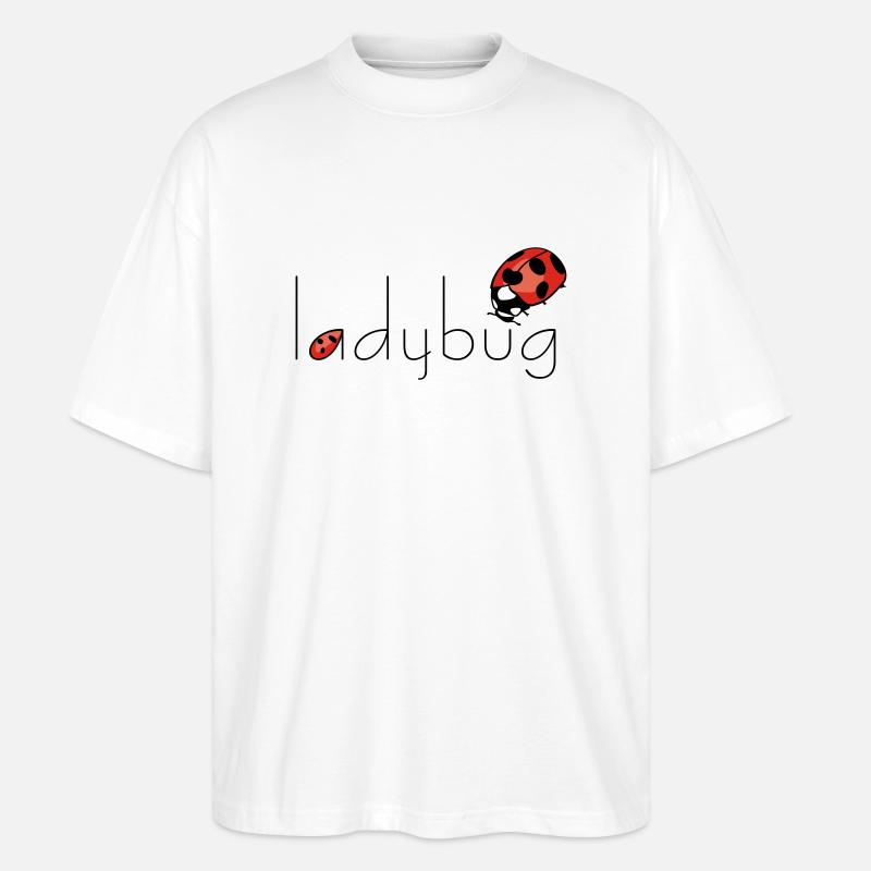 ladybug Marienkäfer - Stanley/Stella Oversized Unisex Bio T-Shirt Blaster 2.0 - Weiß