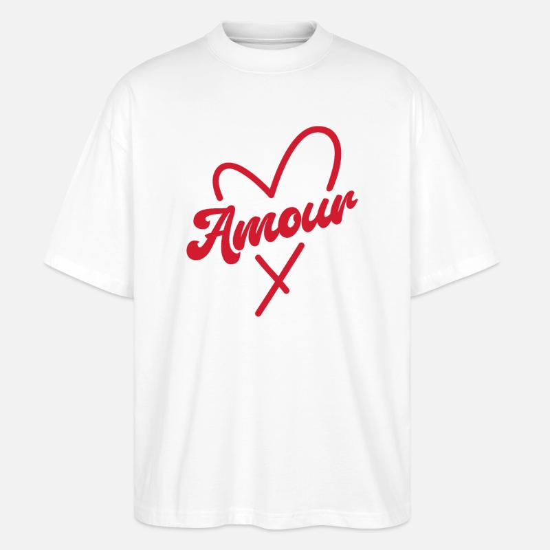 Amour - Stanley/Stella Oversized Unisex Bio T-Shirt Blaster 2.0 - Weiß