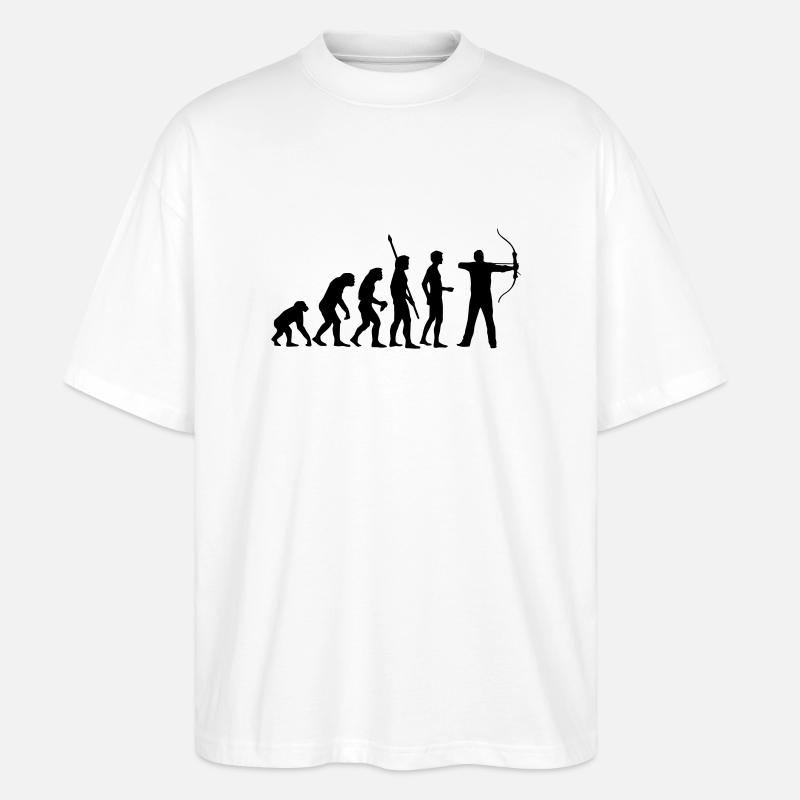 evolution_bogenschiessen - Stanley/Stella Oversized Unisex Bio T-Shirt Blaster 2.0 - Weiß