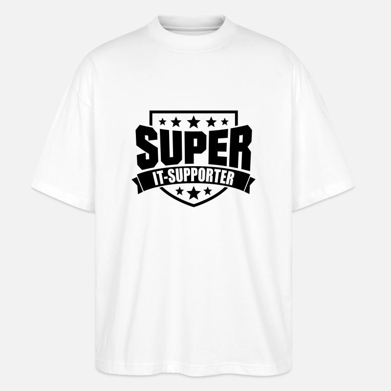 Super IT-Supporter - Stanley/Stella Oversized Unisex Bio T-Shirt Blaster 2.0 - Weiß