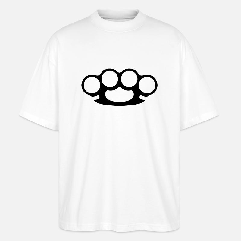 knuckle-duster - Stanley/Stella Oversized Unisex Organic T-shirt Blaster 2.0 - white
