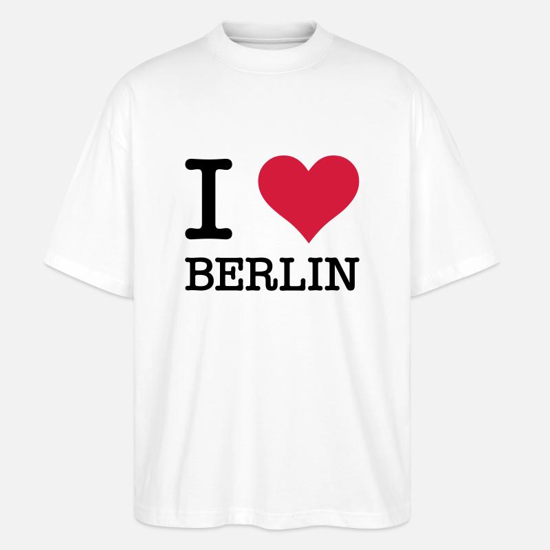 I Love Berlin - Stanley/Stella Oversized Unisex Bio T-Shirt Blaster 2.0 - Weiß