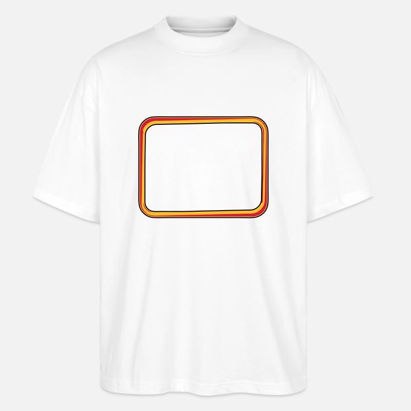 text frame fire - Stanley/Stella Oversized Unisex Organic T-shirt Blaster 2.0 - white