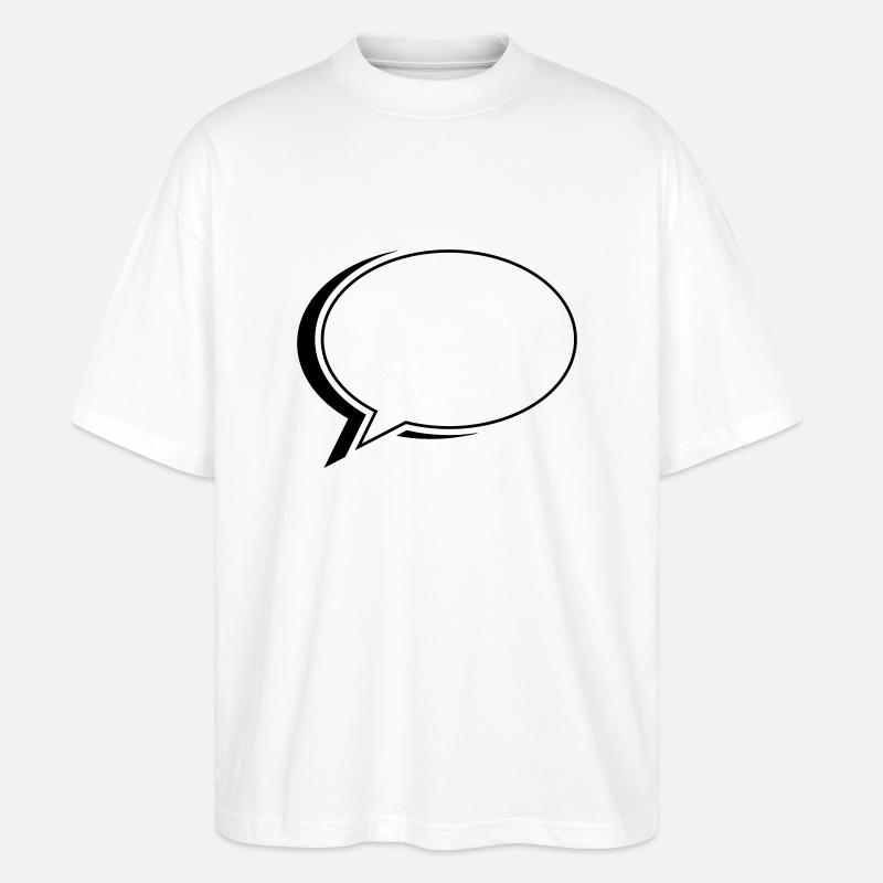 sprechblase oval - Stanley/Stella Oversized Unisex Bio T-Shirt Blaster 2.0 - Weiß