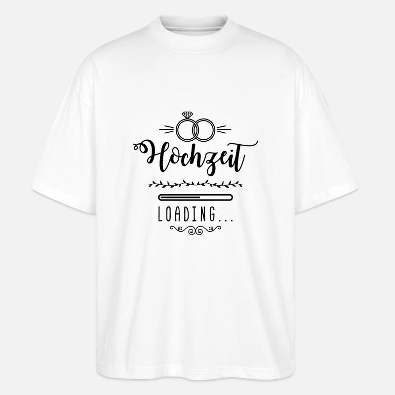 hochzeit loading ring wedding - Stanley/Stella Oversized Unisex Bio T-Shirt Blaster 2.0 - Weiß