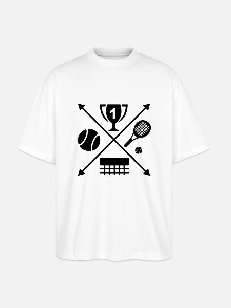 tennis - Stanley/Stella Oversized Unisex Organic T-shirt Blaster 2.0 - white