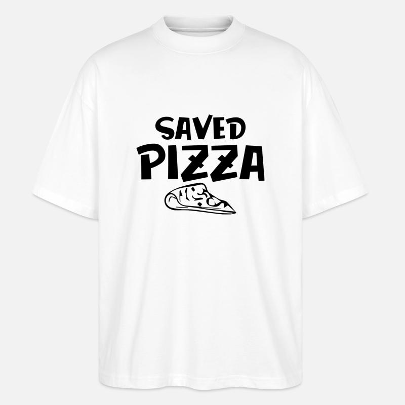 Saved Pizza Männer Bio - Stanley/Stella Oversized Unisex Bio T-Shirt Blaster 2.0 - Weiß