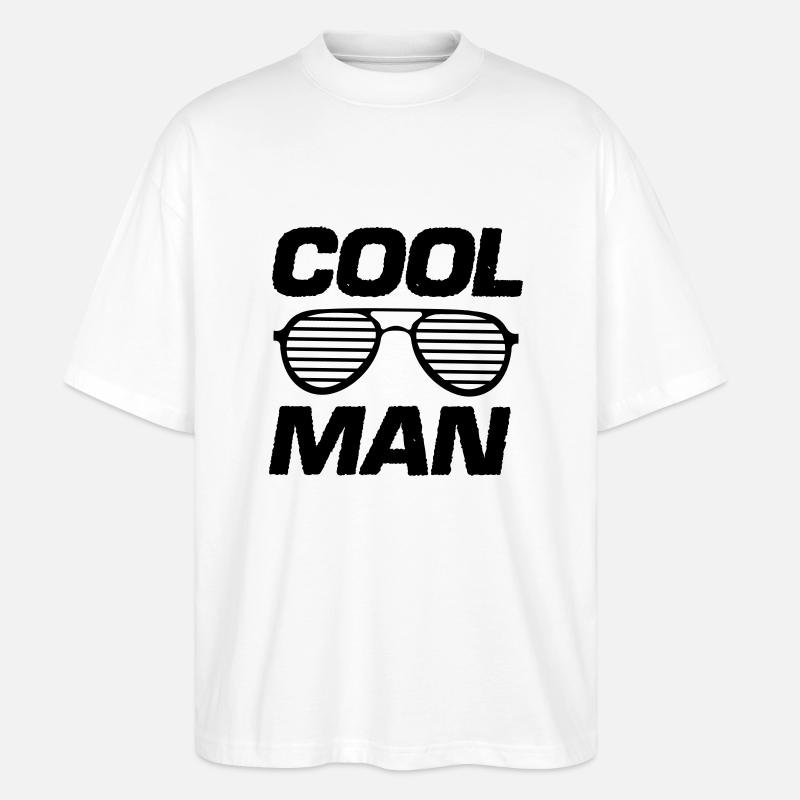 cool man - Stanley/Stella Oversized Unisex Bio T-Shirt Blaster 2.0 - Weiß