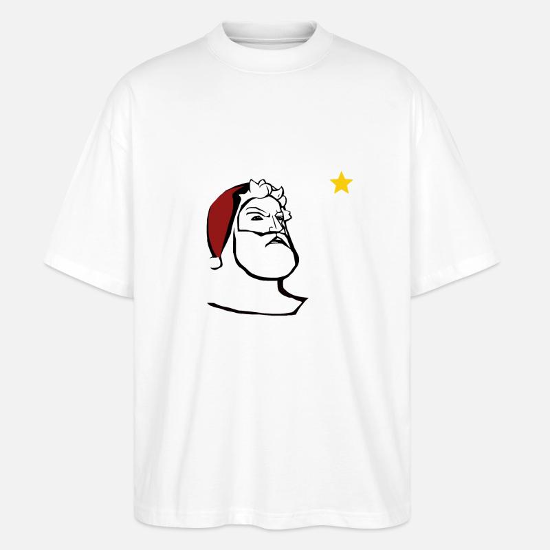 Weihnachtsmann - Stanley/Stella Oversized Unisex Bio T-Shirt Blaster 2.0 - Weiß