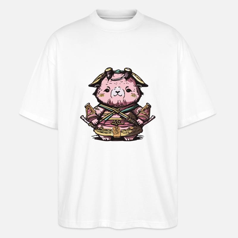 Tierischer Samurai - Stanley/Stella Oversized Unisex Bio T-Shirt Blaster 2.0 - Weiß
