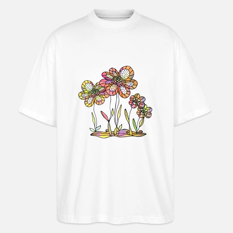 Fleur - T-shirt bio Blaster 2.0 coupe oversize Stanley/Stella Unisexe - blanc