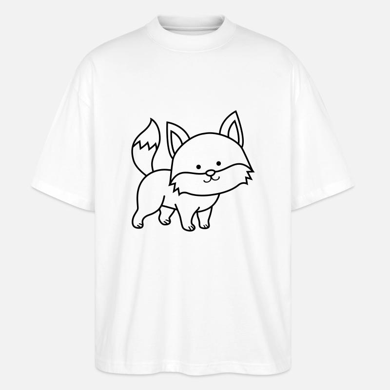 fuchs - Stanley/Stella Oversized Unisex Bio T-Shirt Blaster 2.0 - Weiß