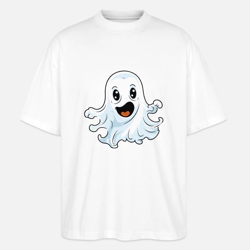 ghost comic - Stanley/Stella Oversized Unisex Bio T-Shirt Blaster 2.0 - Weiß