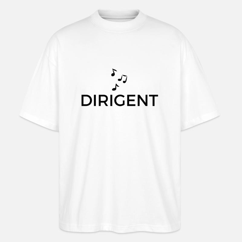 Dirigent mit Noten - Stanley/Stella Oversized Unisex Bio T-Shirt Blaster 2.0 - Weiß