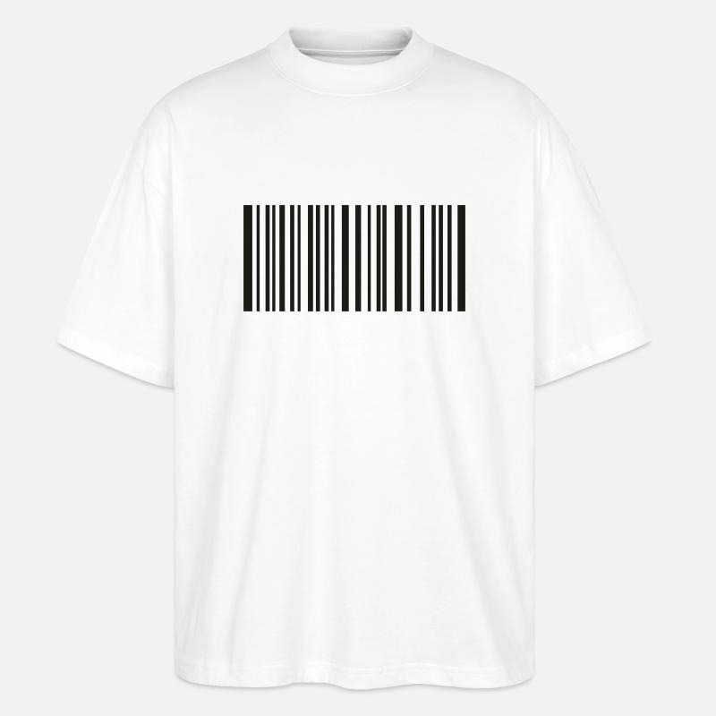 Bar code - Stanley/Stella Oversized Unisex Organic T-shirt Blaster 2.0 - white