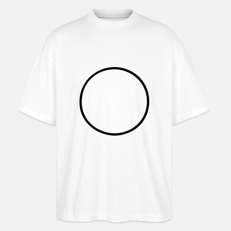 Runder Kreis 1 dünn - Stanley/Stella Oversized Unisex Bio T-Shirt Blaster 2.0 - Weiß