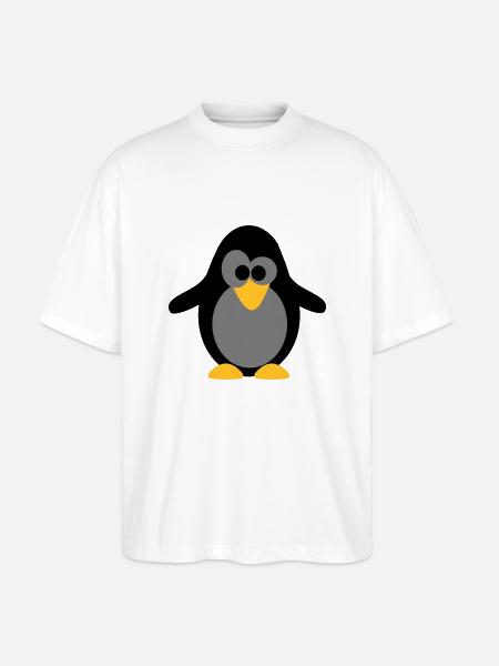 Pinguin - Stanley/Stella Oversized Unisex Bio T-Shirt Blaster 2.0 - Weiß