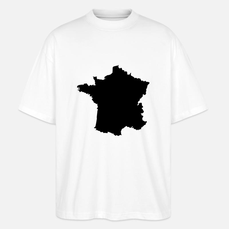 Frankreich - Stanley/Stella Oversized Unisex Bio T-Shirt Blaster 2.0 - Weiß