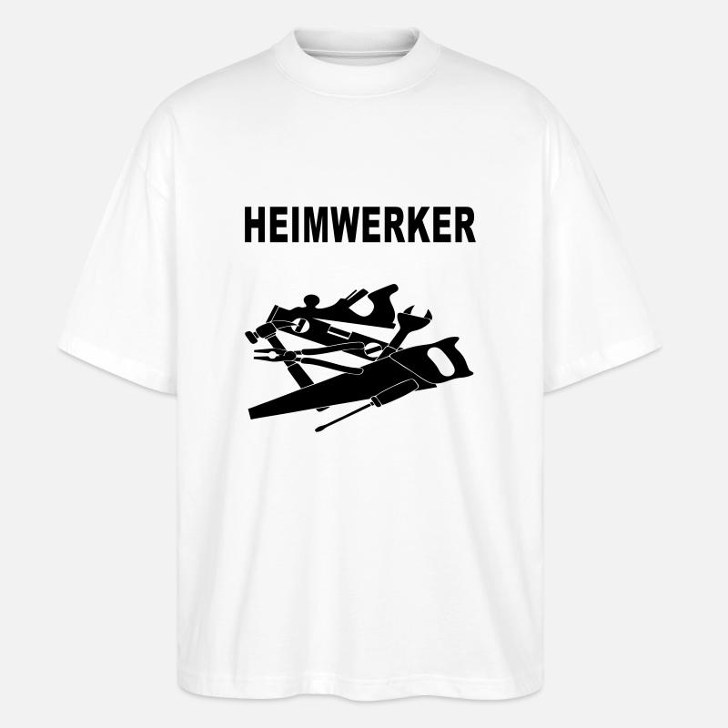 heimwerker - Stanley/Stella Oversized Unisex Bio T-Shirt Blaster 2.0 - Weiß