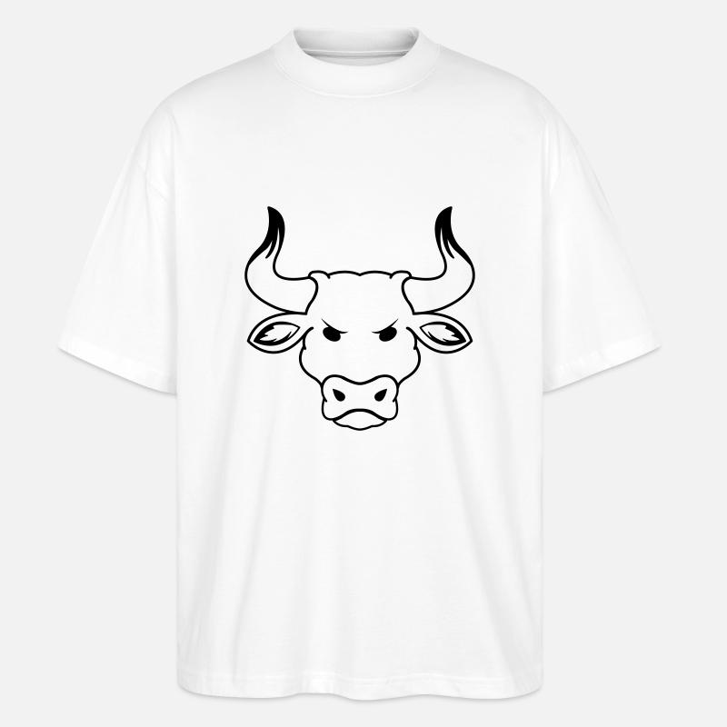 stier_01 - Stanley/Stella Oversized Unisex Bio T-Shirt Blaster 2.0 - Weiß
