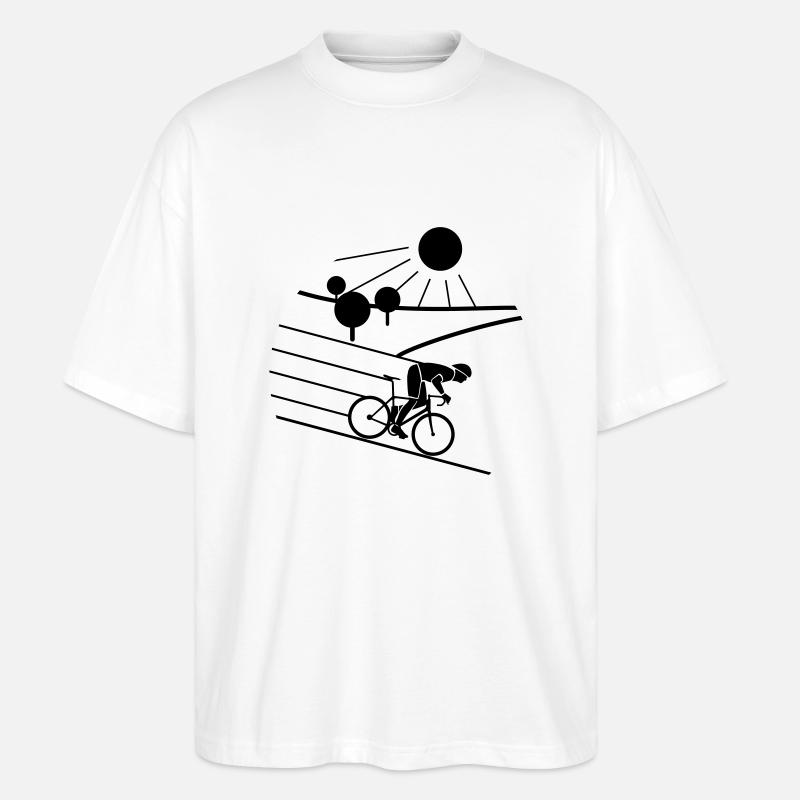Bicycle | Sun - Mountains - Nature - T-shirt bio Blaster 2.0 coupe oversize Stanley/Stella Unisexe - blanc