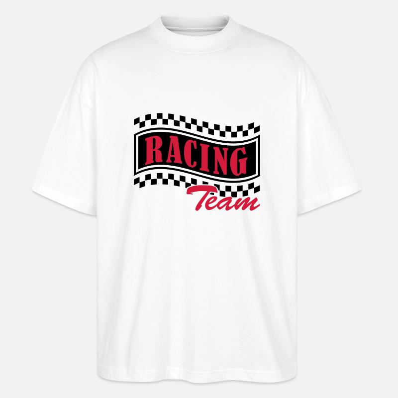 racing_team_002 - Stanley/Stella Oversized Unisex Bio T-Shirt Blaster 2.0 - Weiß