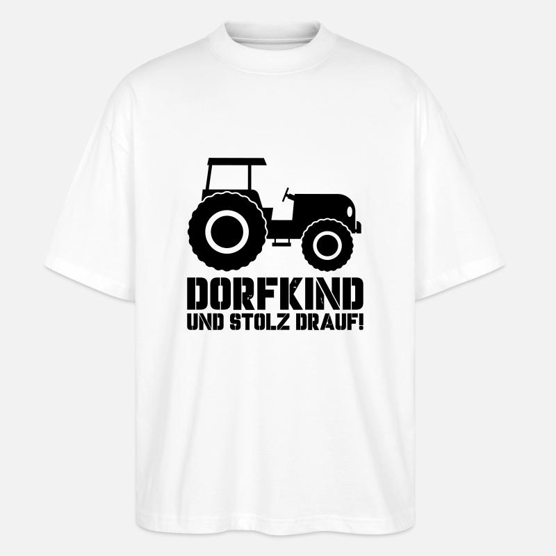 traktor dorfkind - Stanley/Stella Oversized Unisex Bio T-Shirt Blaster 2.0 - Weiß