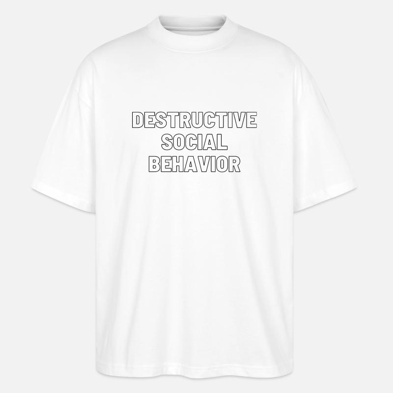 DESTRUCTIVE SOCIAL BEHAVIOR - Stanley/Stella Oversized Unisex Bio T-Shirt Blaster 2.0 - Weiß