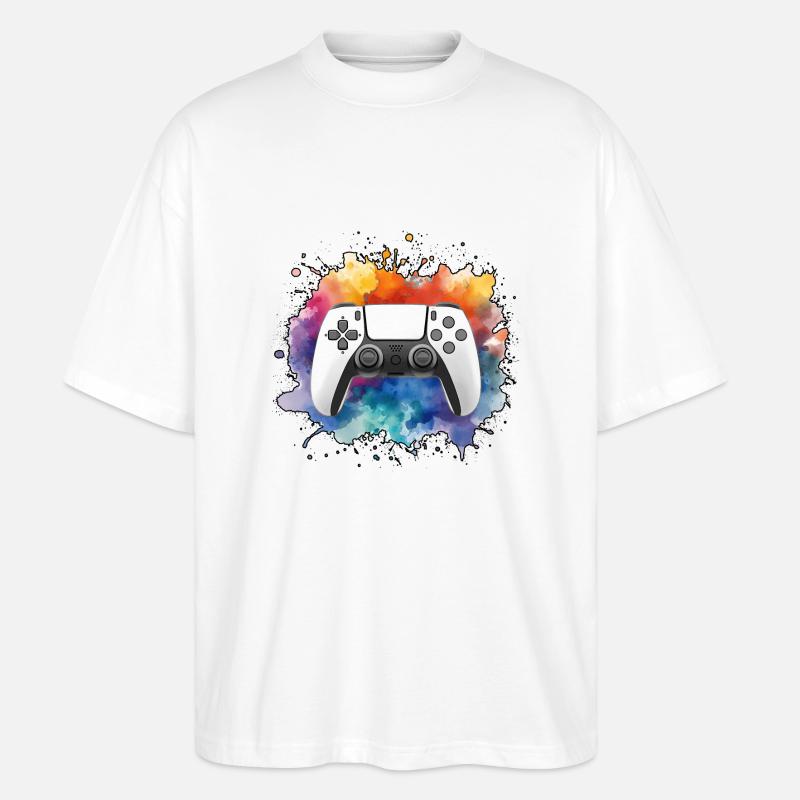 Controller art attack - Mix 02 - Stanley/Stella Oversized Unisex Organic T-shirt Blaster 2.0 - white