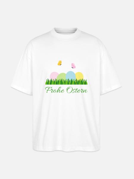 Joyeuses Pâques - T-shirt bio Blaster 2.0 coupe oversize Stanley/Stella Unisexe - blanc