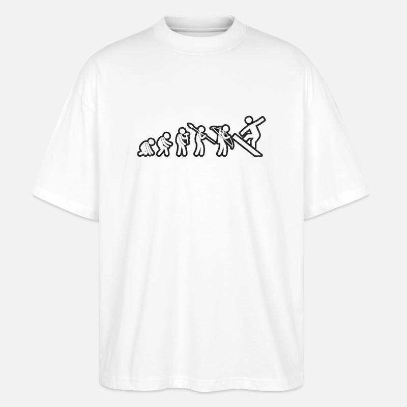 Evolution Snowboard Blanc Grunge - T-shirt bio Blaster 2.0 coupe oversize Stanley/Stella Unisexe - blanc