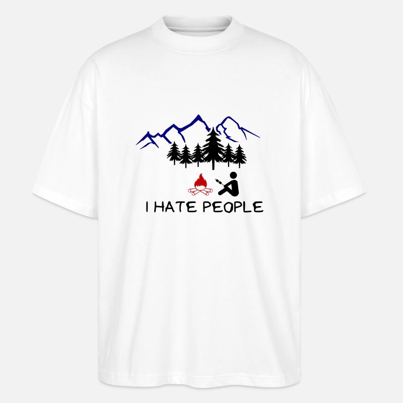i hate people 002 - Stanley/Stella Oversized Unisex Bio T-Shirt Blaster 2.0 - Weiß