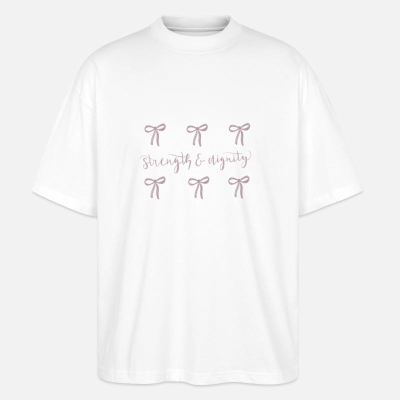 Conception de l’arc Force & Dignité - Proverbes 31:25 - T-shirt bio Blaster 2.0 coupe oversize Stanley/Stella Unisexe - blanc