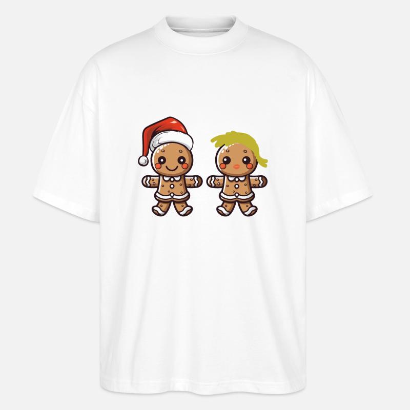 lebkuchen paar - Stanley/Stella Oversized Unisex Bio T-Shirt Blaster 2.0 - Weiß