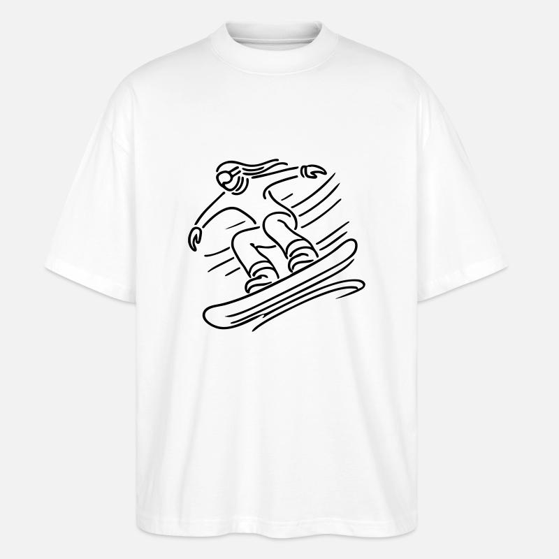 Snowboarder Snowboard - Stanley/Stella Oversized Unisex Bio T-Shirt Blaster 2.0 - Weiß