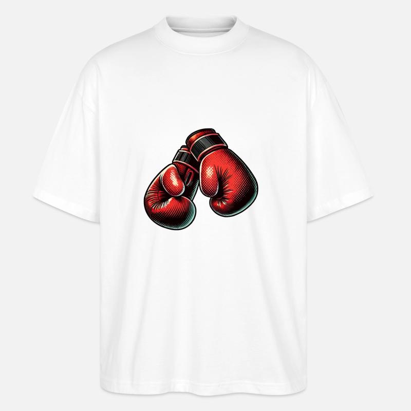 gants de boxe boxe - T-shirt bio Blaster 2.0 coupe oversize Stanley/Stella Unisexe - blanc