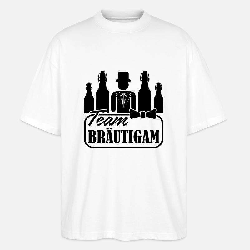 team braeutigam jga - Stanley/Stella Oversized Unisex Bio T-Shirt Blaster 2.0 - Weiß
