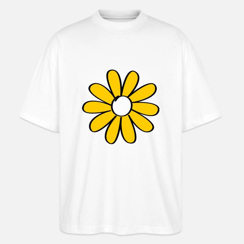 Blümchen 2 - Stanley/Stella Oversized Unisex Bio T-Shirt Blaster 2.0 - Weiß