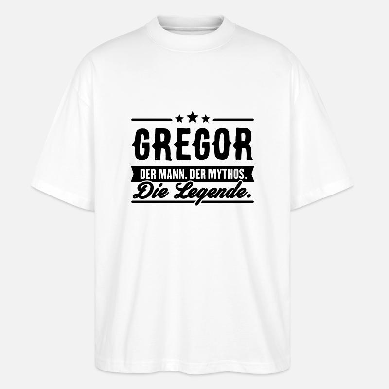 Mann Mythos Legende Gregor - Stanley/Stella Oversized Unisex Bio T-Shirt Blaster 2.0 - Weiß
