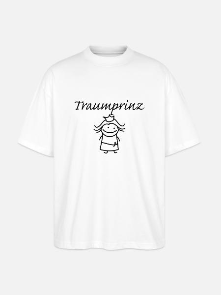 Traumprinz - Stanley/Stella Oversized Unisex Bio T-Shirt Blaster 2.0 - Weiß