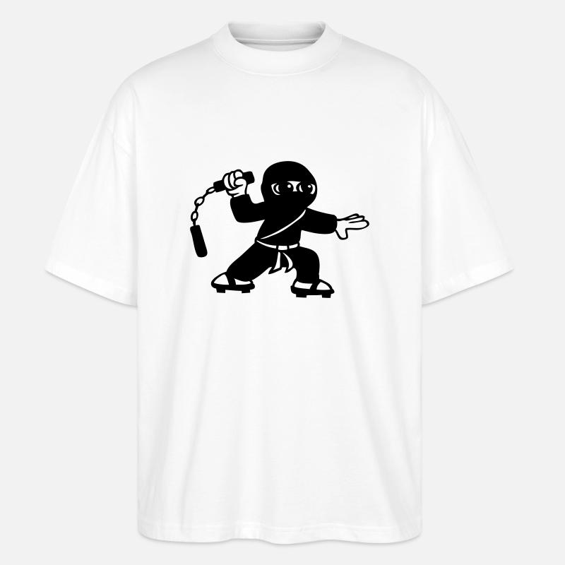 ninja - Stanley/Stella Oversized Unisex Bio T-Shirt Blaster 2.0 - Weiß