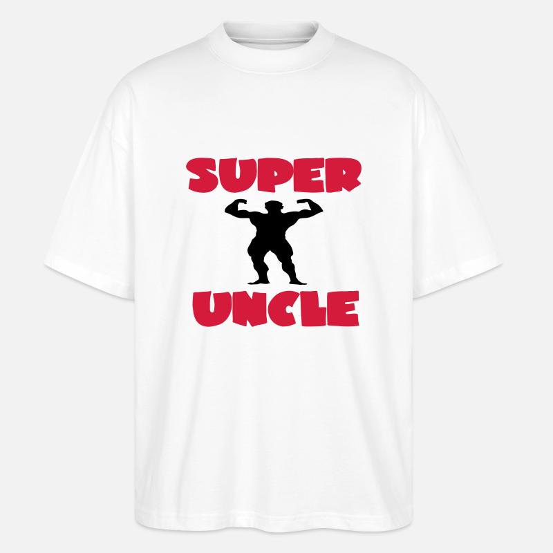 Super uncle - Stanley/Stella Oversized Unisex Bio T-Shirt Blaster 2.0 - Weiß