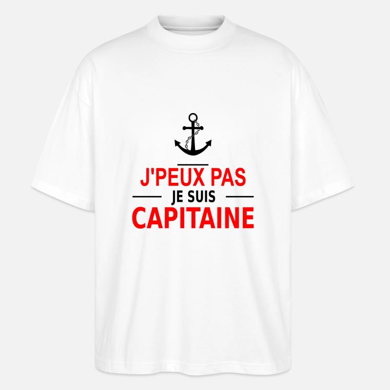 j'peux pas je suis capitaine - T-shirt bio Blaster 2.0 coupe oversize Stanley/Stella Unisexe - blanc