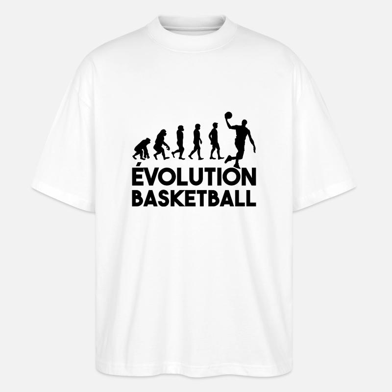 Basketball-Evolution - Stanley/Stella Oversized Unisex Bio T-Shirt Blaster 2.0 - Weiß