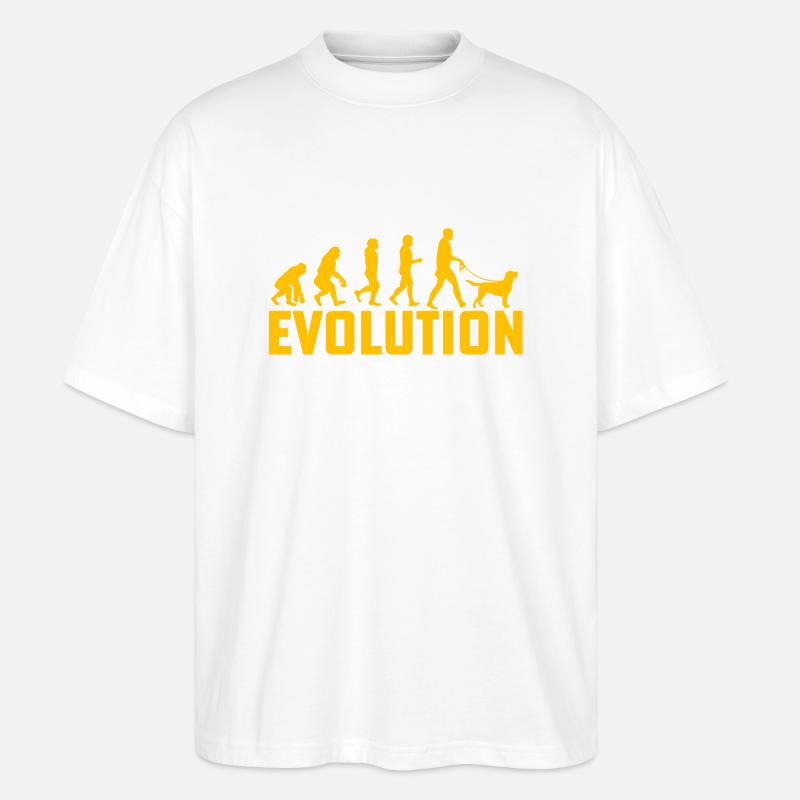 Labrador Evolution - Stanley/Stella Oversized Unisex Organic T-shirt Blaster 2.0 - white