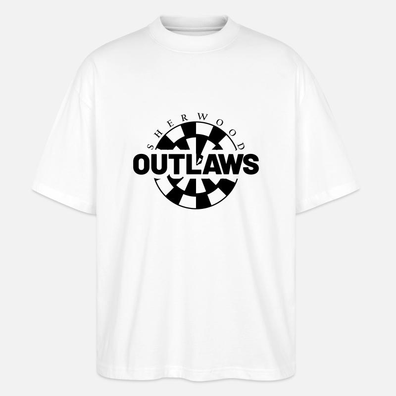 sherwood outlaws Dartscheibe - Stanley/Stella Oversized Unisex Bio T-Shirt Blaster 2.0 - Weiß