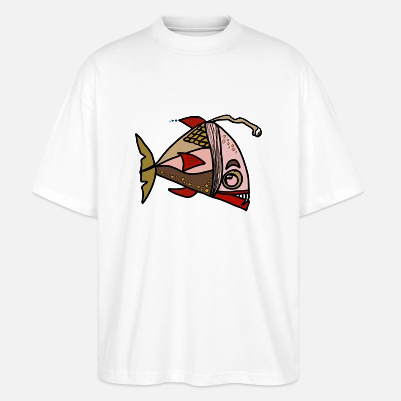 Fisch - Stanley/Stella Oversized Unisex Bio T-Shirt Blaster 2.0 - Weiß