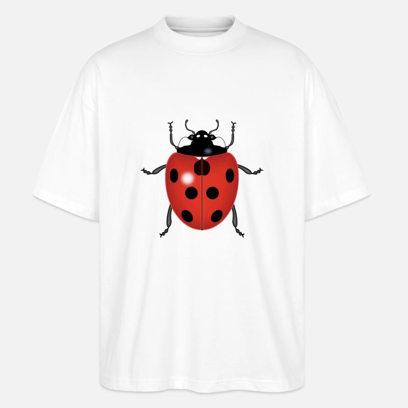 MARIENKÄFER - Stanley/Stella Oversized Unisex Bio T-Shirt Blaster 2.0 - Weiß