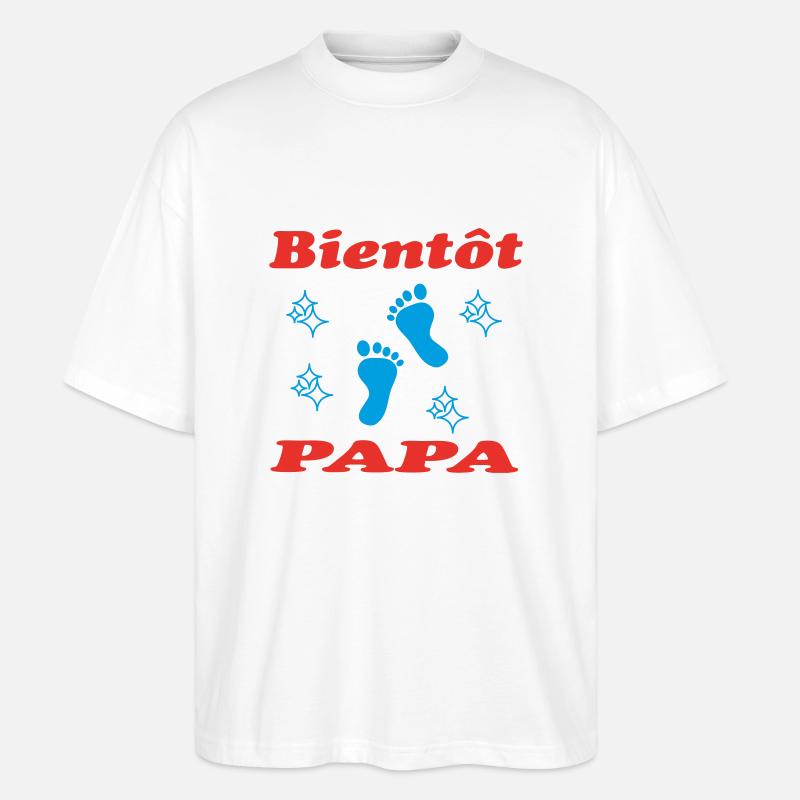 BALD VATER - Stanley/Stella Oversized Unisex Bio T-Shirt Blaster 2.0 - Weiß