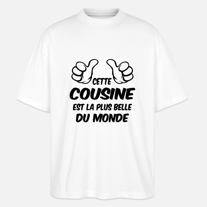 MEILLEURE COUSINE - T-shirt bio Blaster 2.0 coupe oversize Stanley/Stella Unisexe - blanc